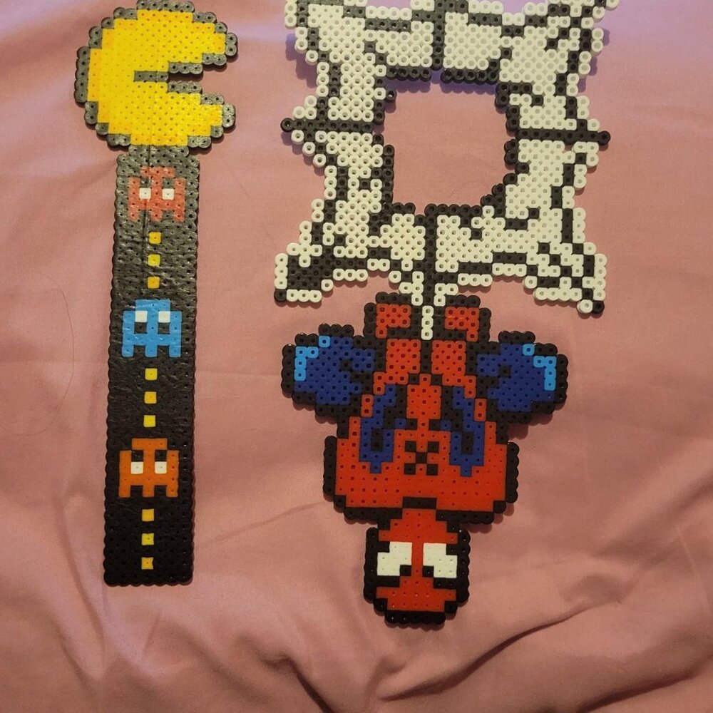 Spiderman Perler Bead Door Knob Hanger